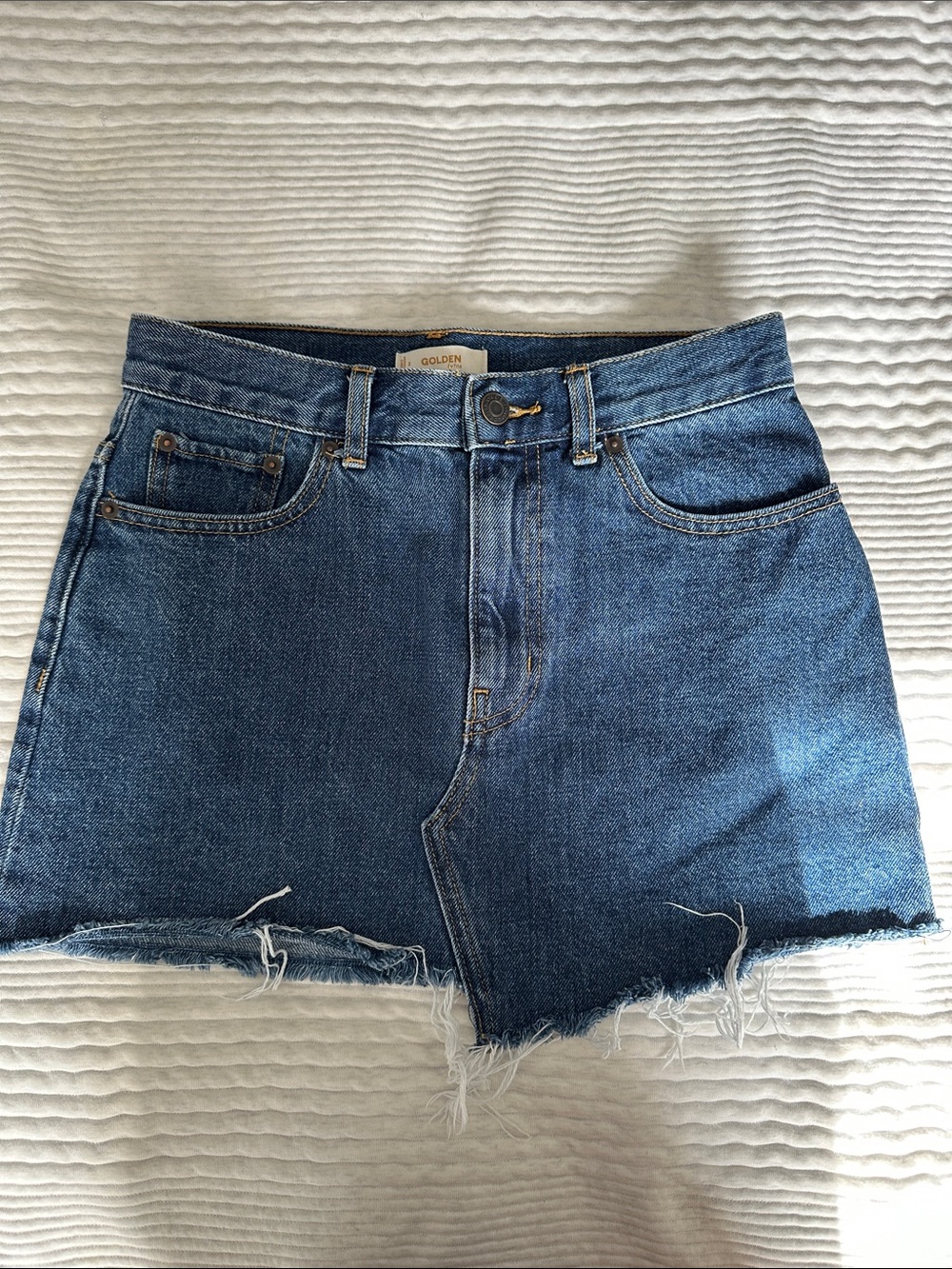 Aritzia TNA mini denim skirt